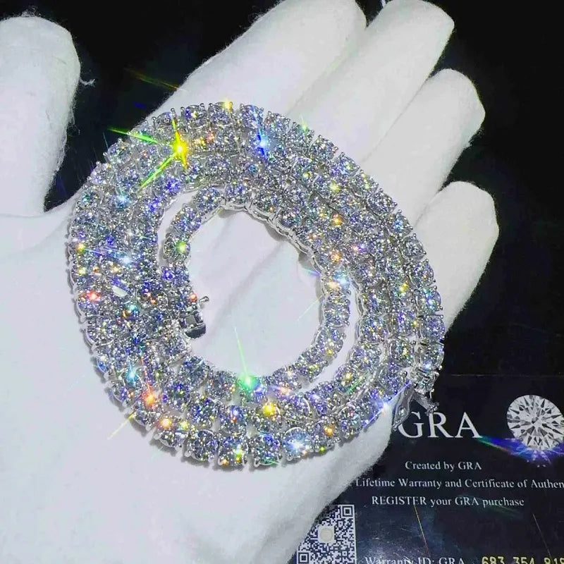 Moissanite Tennis Chain GRA Certified